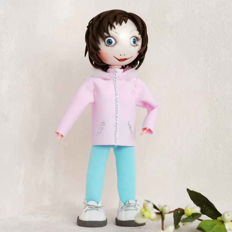 Custom portrait doll girl Handmade doll from photo Look a like doll Mini me doll