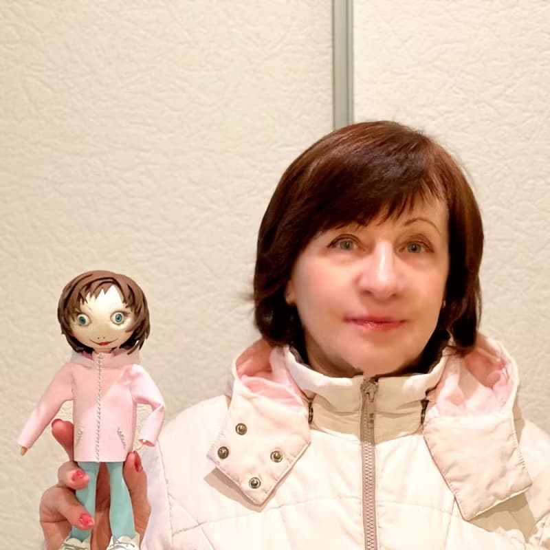Custom portrait doll girl Handmade doll from photo Look a like doll Mini me doll