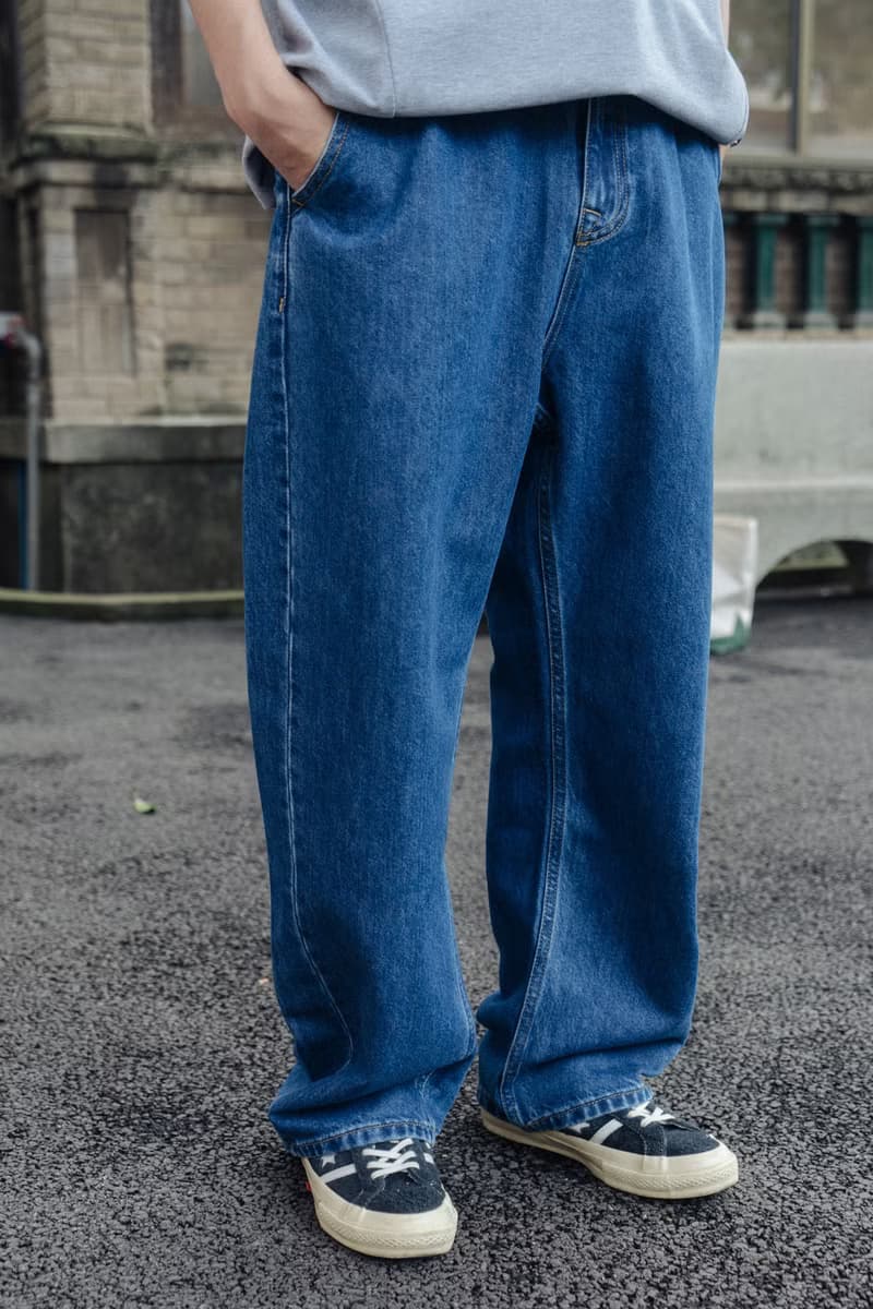 Denim Pants 洗水復古單寧彎刀褲日系美式寬鬆休閒牛仔褲 Cityboy