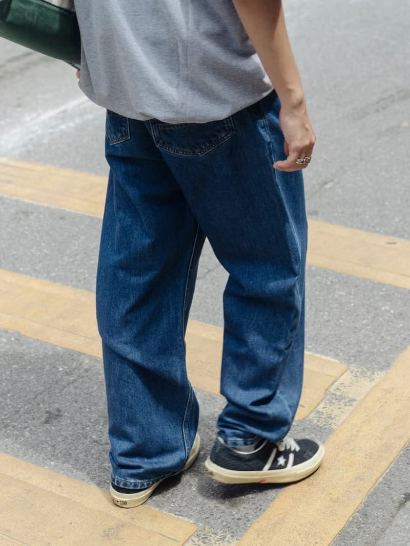 Denim Pants 洗水復古單寧彎刀褲日系美式寬鬆休閒牛仔褲 Cityboy