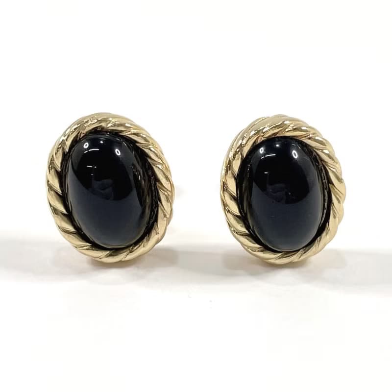 【日本直送 中古美品】クリスチャンディオール Christian Dior イヤリング ヴィンテージ メタル
