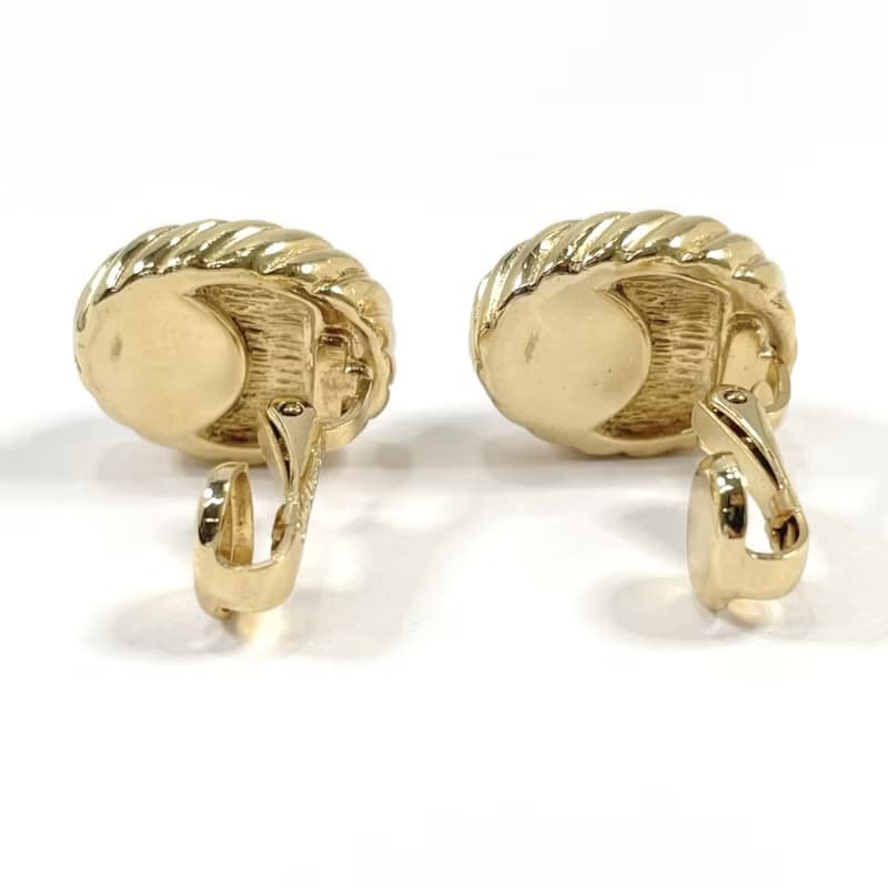 【日本直送 中古美品】クリスチャンディオール Christian Dior イヤリング ヴィンテージ メタル