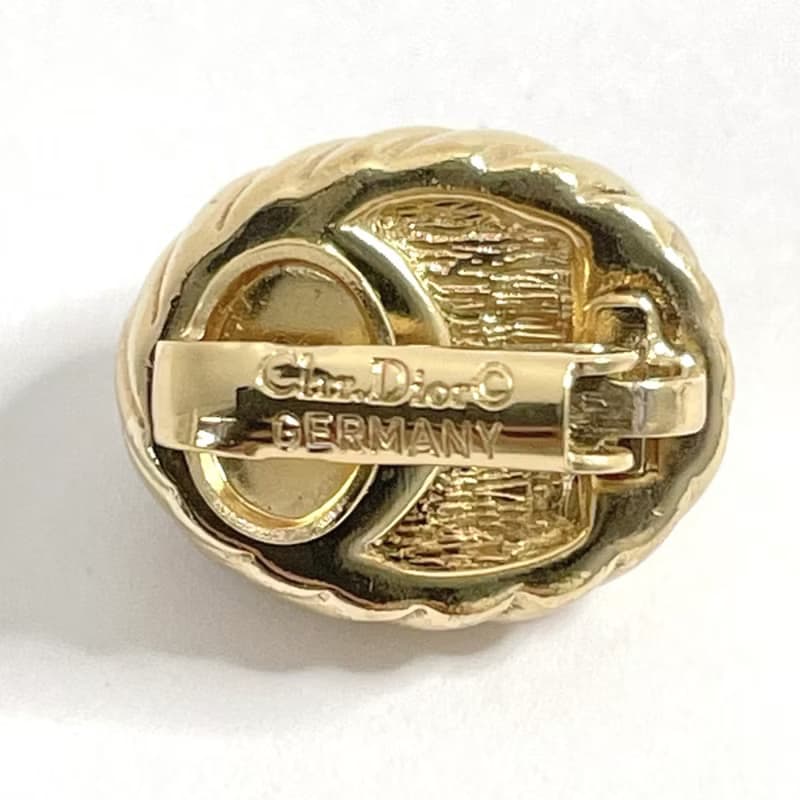 【日本直送 中古美品】クリスチャンディオール Christian Dior イヤリング ヴィンテージ メタル
