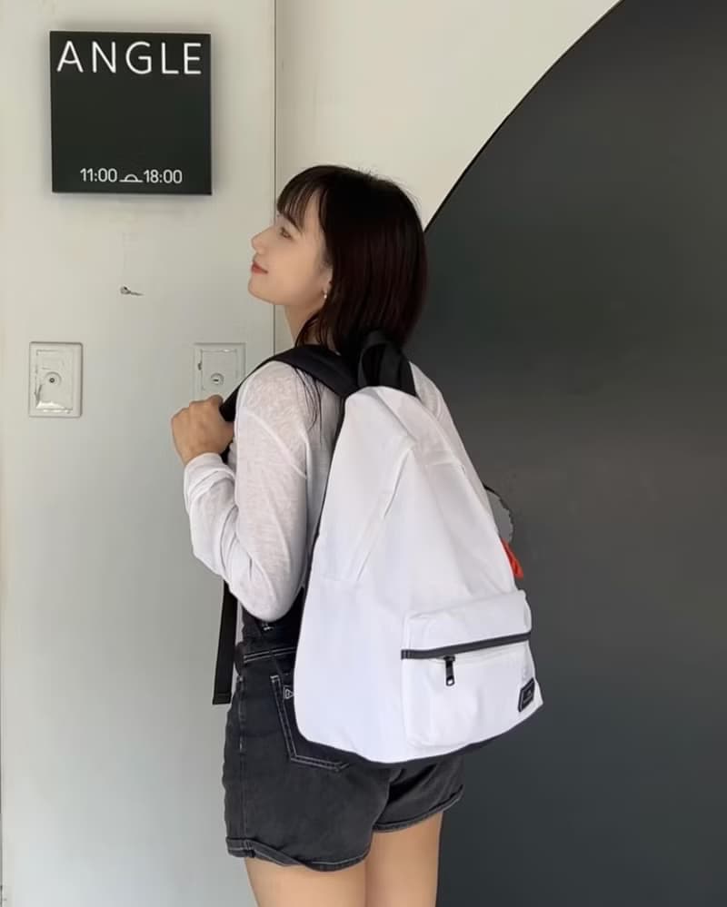 【DOUGHNUT】15吋 防潑水後背包 經典大學包 水壺格 熱銷-白 GS