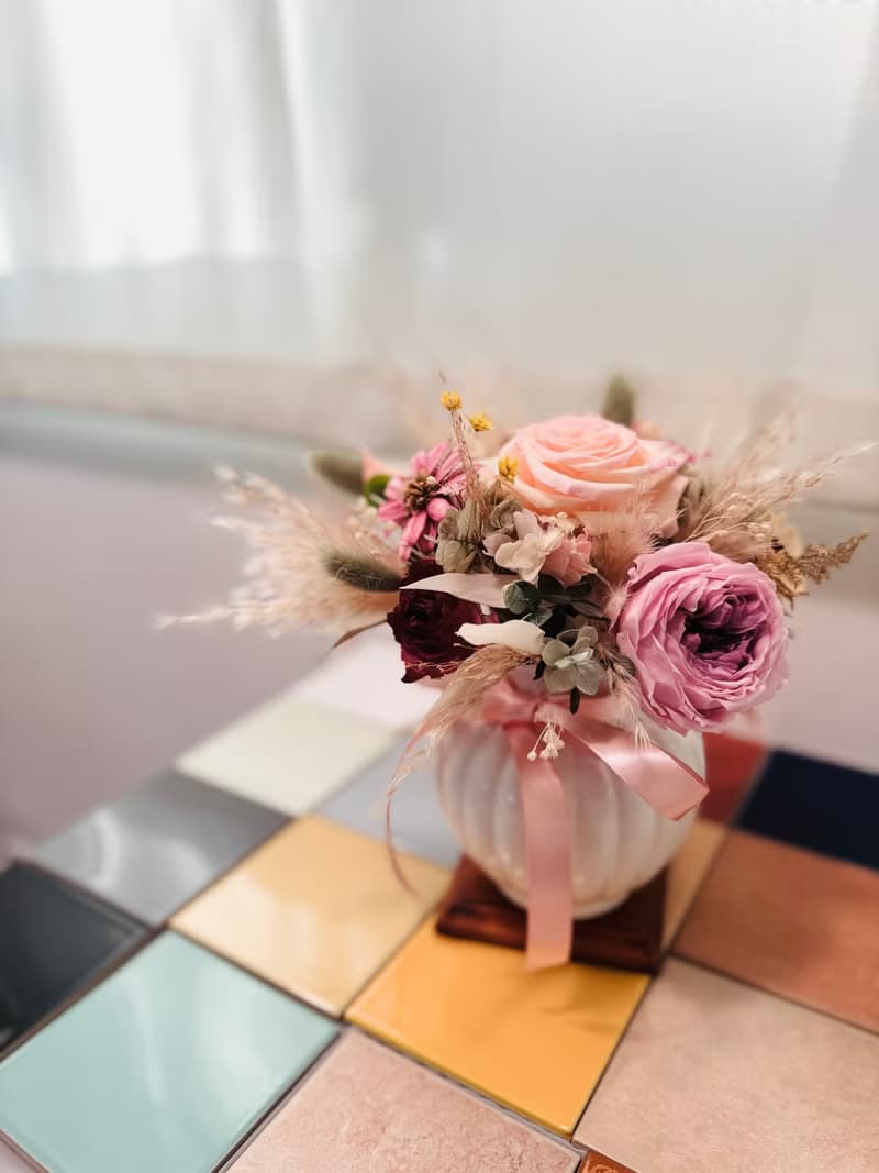 【體驗】母親節古典桌花 / 浪漫花束感風格 /古典油畫風格