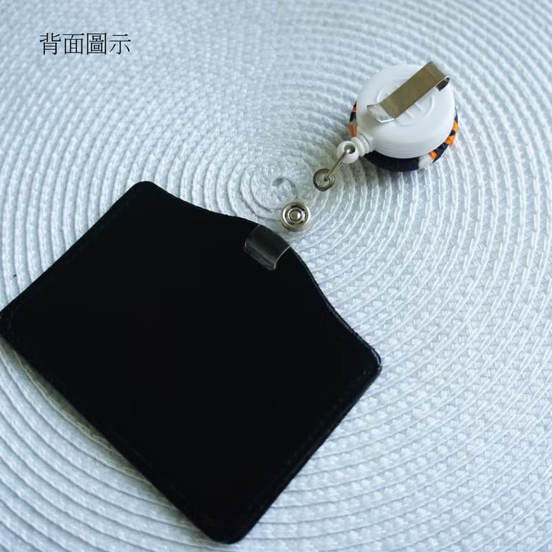 Lovely【媽祖天后伸縮扣環 +卡套、黑】悠遊卡、證件套