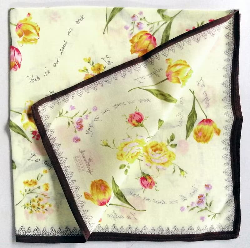 Hallmark Vintage Handkerchief Floral Spring Gift 19 x 19 inches
