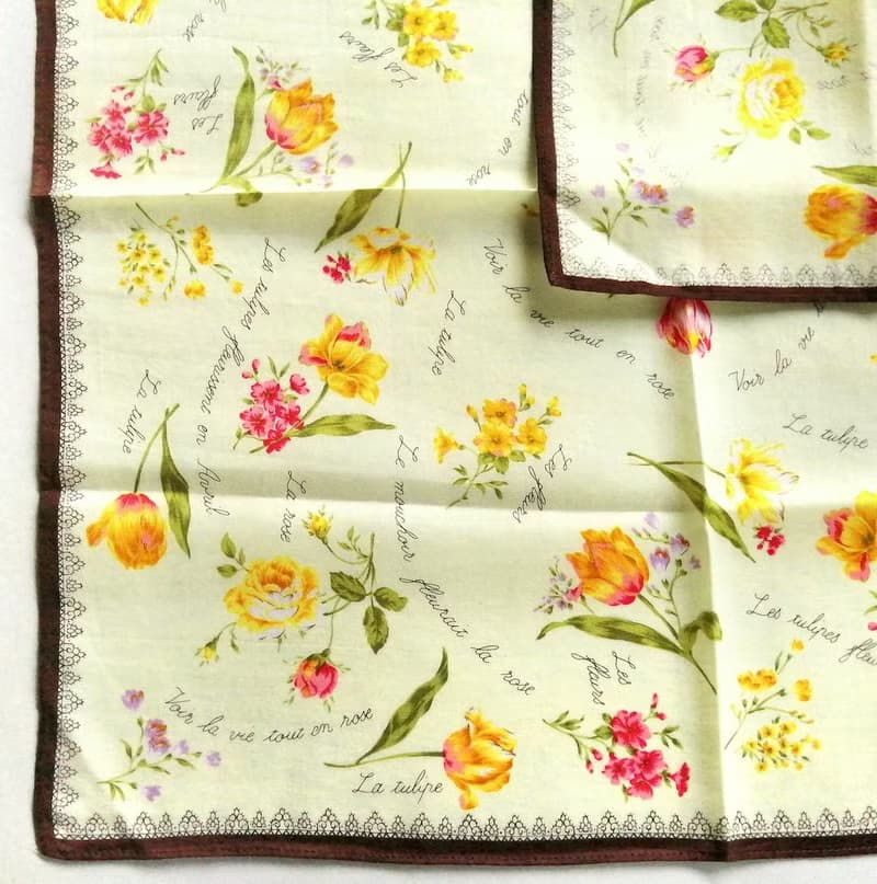 Hallmark Vintage Handkerchief Floral Spring Gift 19 x 19 inches
