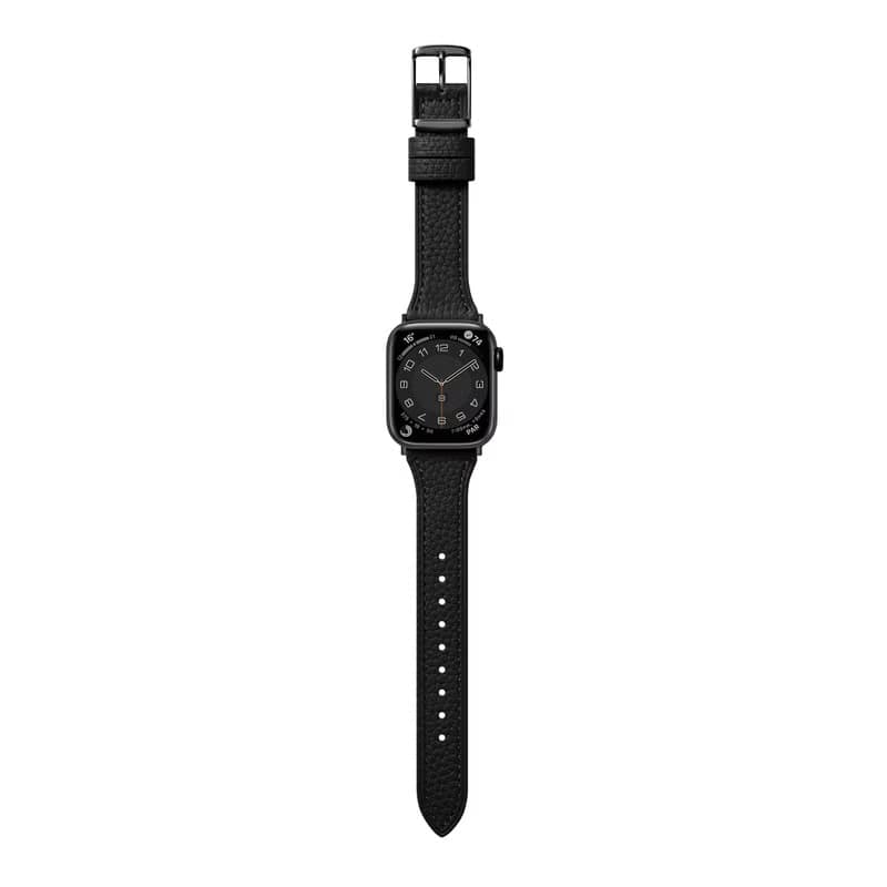 Apple Watch 經典黑 荔枝紋珍藏 真皮 皮革 手錶 錶帶