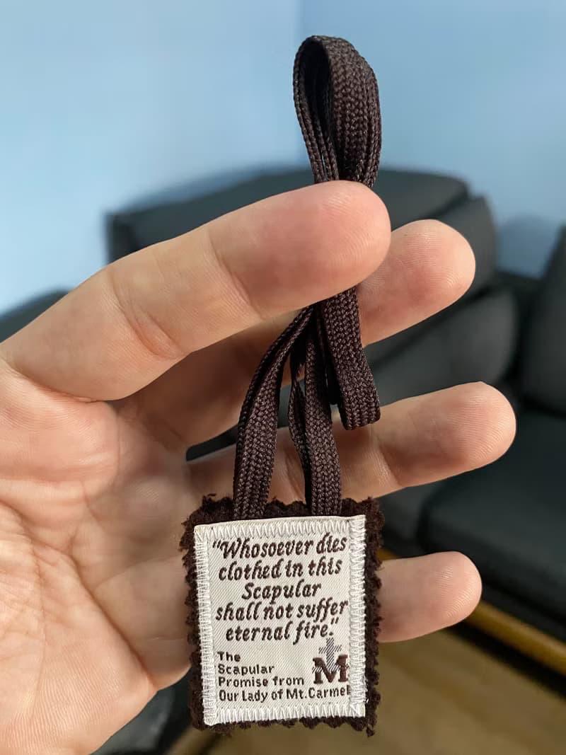 聖母瑪利亞加爾默羅山 褐色聖帶 兩層百分百褐色羊毛 美國製造