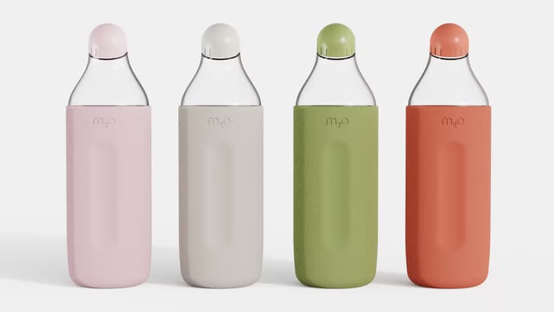 m2o彎頸水樽/水瓶/便攜水杯750ml-硅膠套-冷霧灰-Michael Young