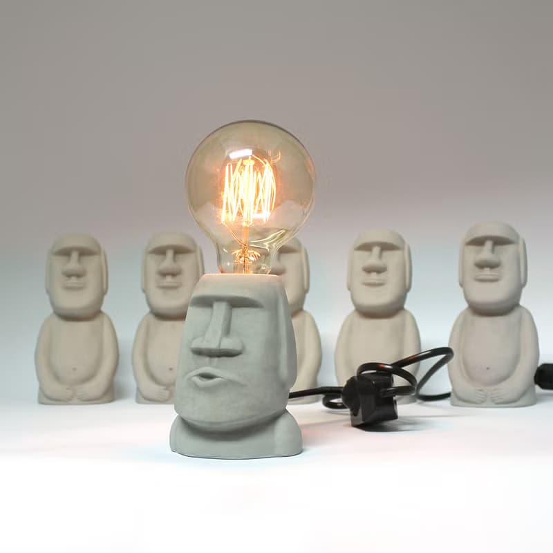 水泥摩艾 Moai－靈光摩艾 巨石像 摩艾小夜燈 可調光小夜燈