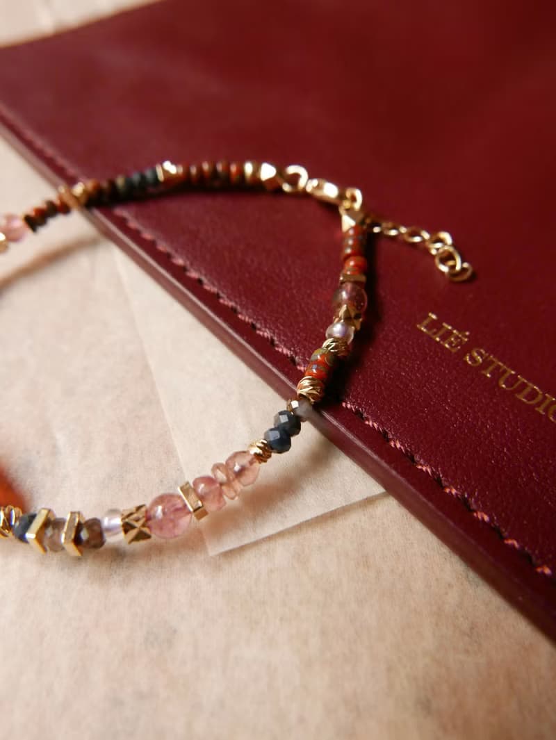 天然石手鍊/粉碧璽/彼得石