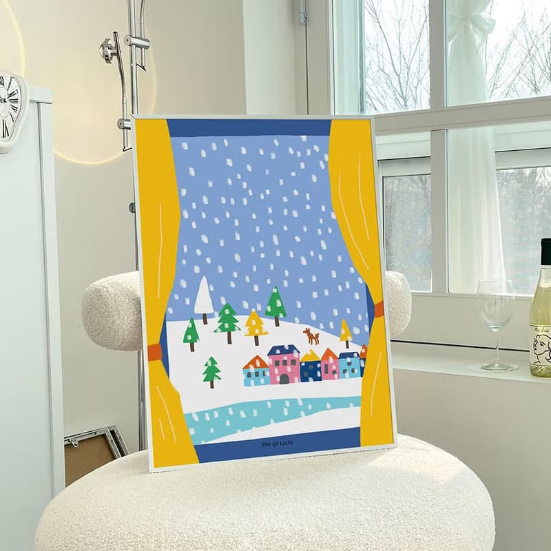 Art print/ Snow day / Illustration poster A4, A3,A2