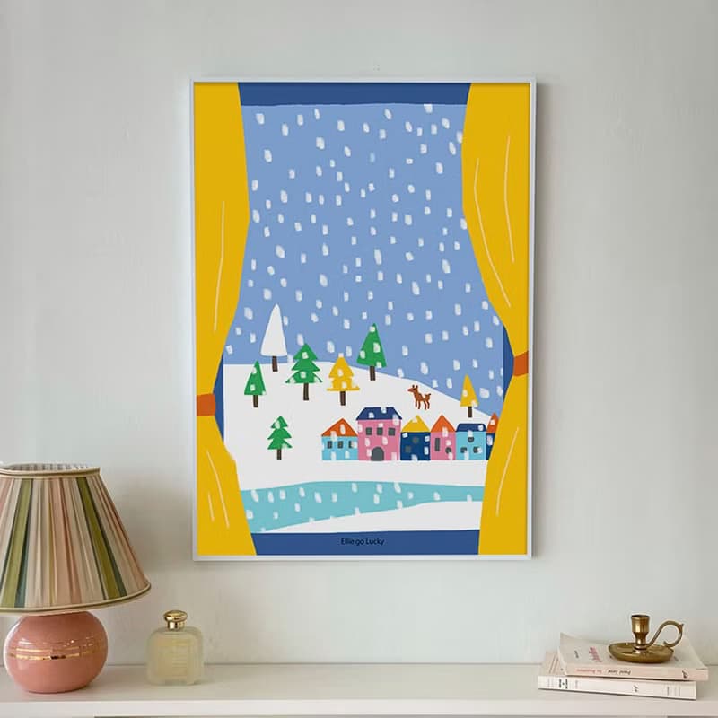 Art print/ Snow day / Illustration poster A4, A3,A2