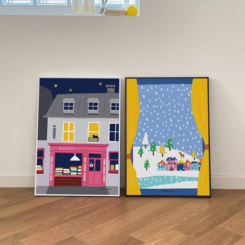 Art print/ Snow day / Illustration poster A4, A3,A2