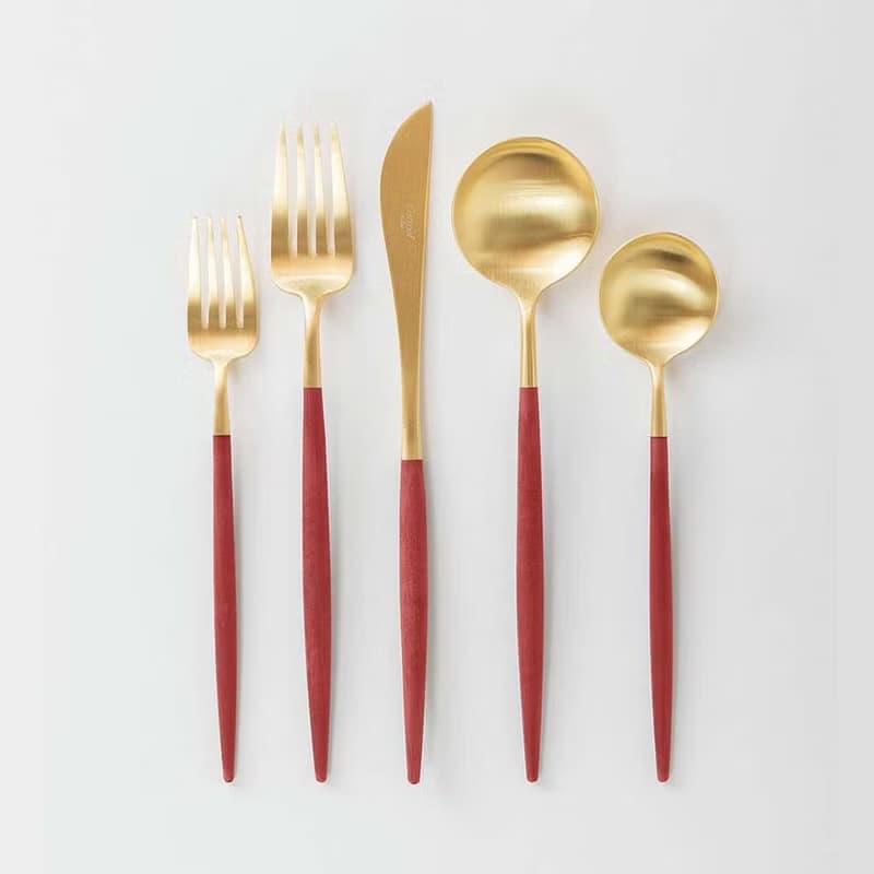 葡萄牙 Cutipol  GOA 紅金 21.5CM 主餐叉