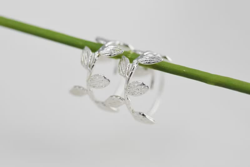 小樹枝 | 純銀耳環 女款 圈式耳環 手工銀飾 情人節