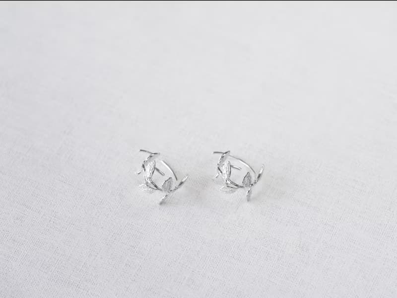 小樹枝 | 純銀耳環 女款 圈式耳環 手工銀飾 情人節