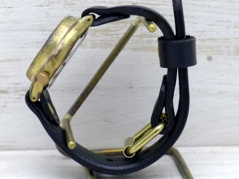 214B GR  On Time-B  GR(グリーン)文字盤 Mens Brass 手作り腕時計