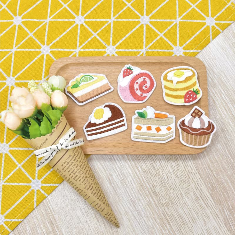 【刺繡貼紙】甜點系列 | 蛋糕 | 甜點 | 鬆餅 | 甜甜圈 | 檸檬塔