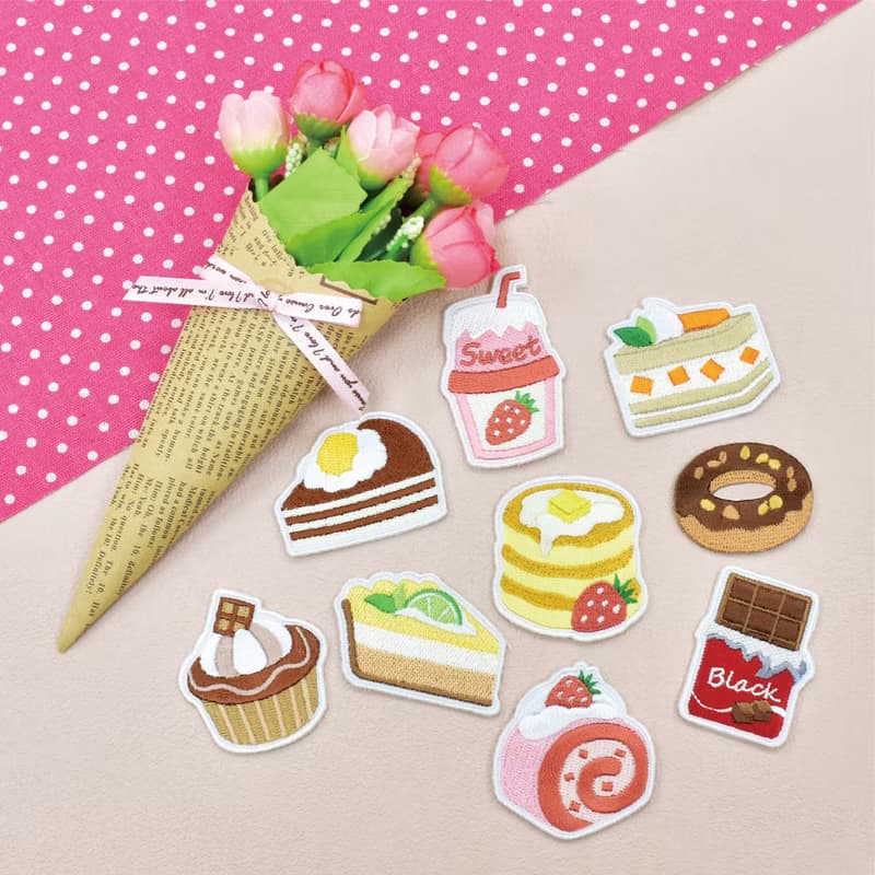 【刺繡貼紙】甜點系列 | 蛋糕 | 甜點 | 鬆餅 | 甜甜圈 | 檸檬塔