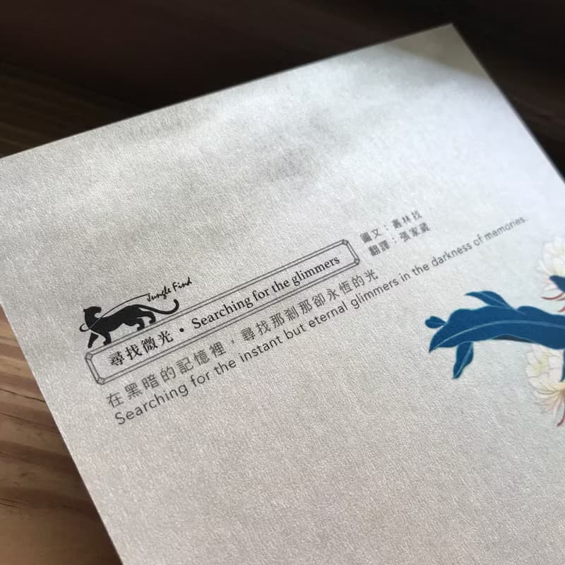 【尋找微光/卡片明信片】精緻插畫/加大款/台灣雲豹/月兔/曇花