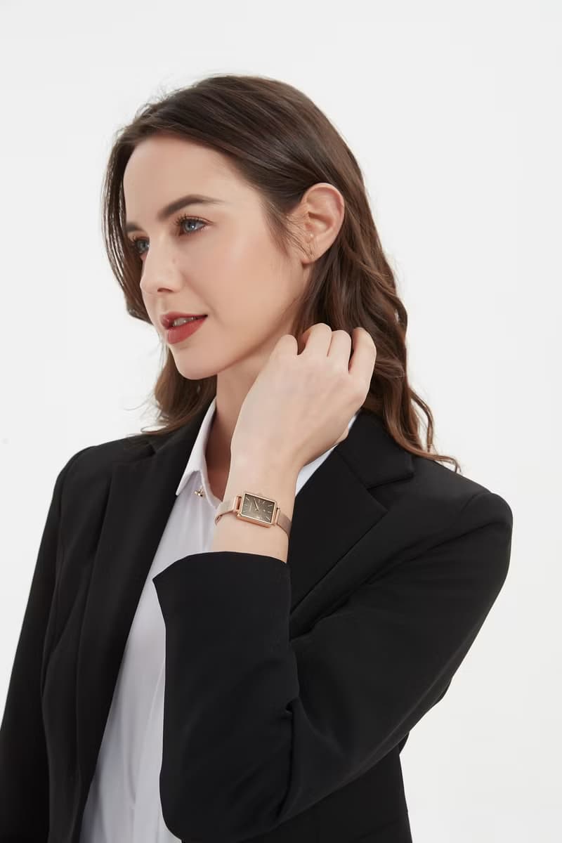 【MOONART】方型手錶 藝月系列-雅致+ 女裝手錶 珍珠貝藝術手錶