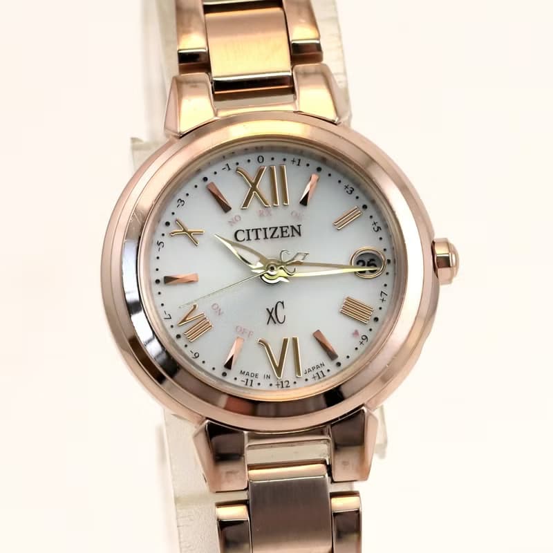 送料無料 CITIZEN シチズン Xc クロッシー basic collection ES9435-51A 女性用 電波ソーラー腕時計 手錶