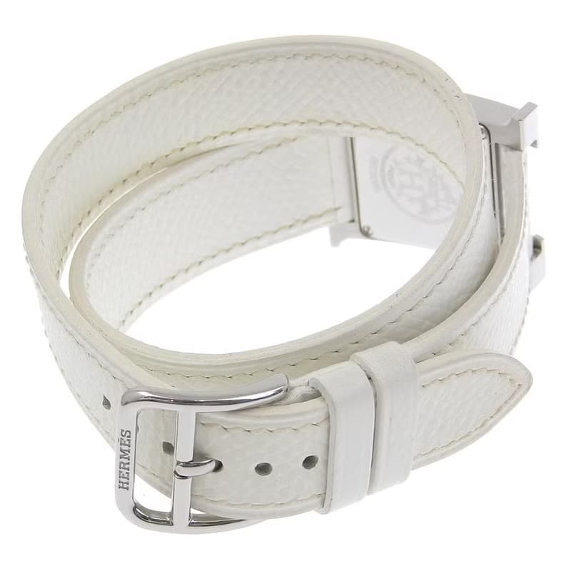 【日本直送】エルメス HERMES Hウオッチ 腕時計 HH1.210 SS × レザー I クオーツ アナログ表示 白文字盤 レディース【中古】