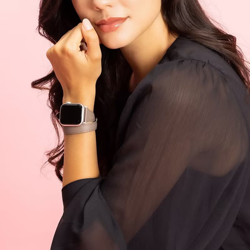 Apple Watch 38/40/41/42mm 雙重環繞仕女真皮錶帶