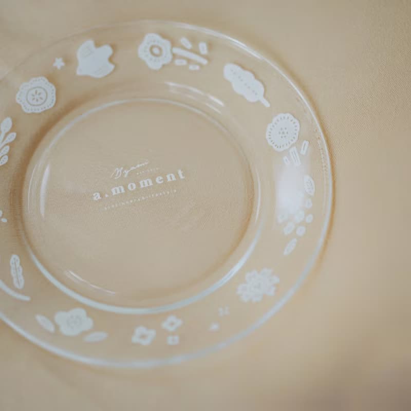 北歐風玻璃盤  花與鳥系列原創日系餐具