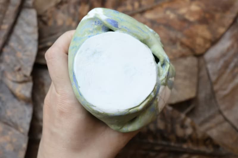 【喬遷禮物】風的皺折No4鈷綠手捏花器侘寂風雕塑擺件收藝術作品