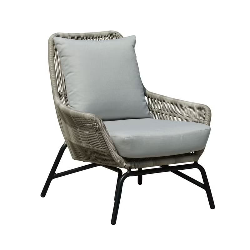 戶外藤編單人沙發椅 普林斯手工編織 塑藤陽台休閒椅 防水耐曬