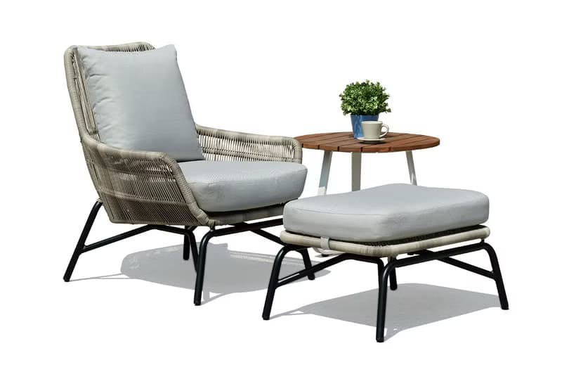 戶外藤編單人沙發椅 普林斯手工編織 塑藤陽台休閒椅 防水耐曬