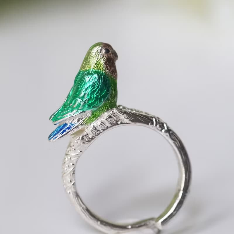 手乗りコザクラインコのリング