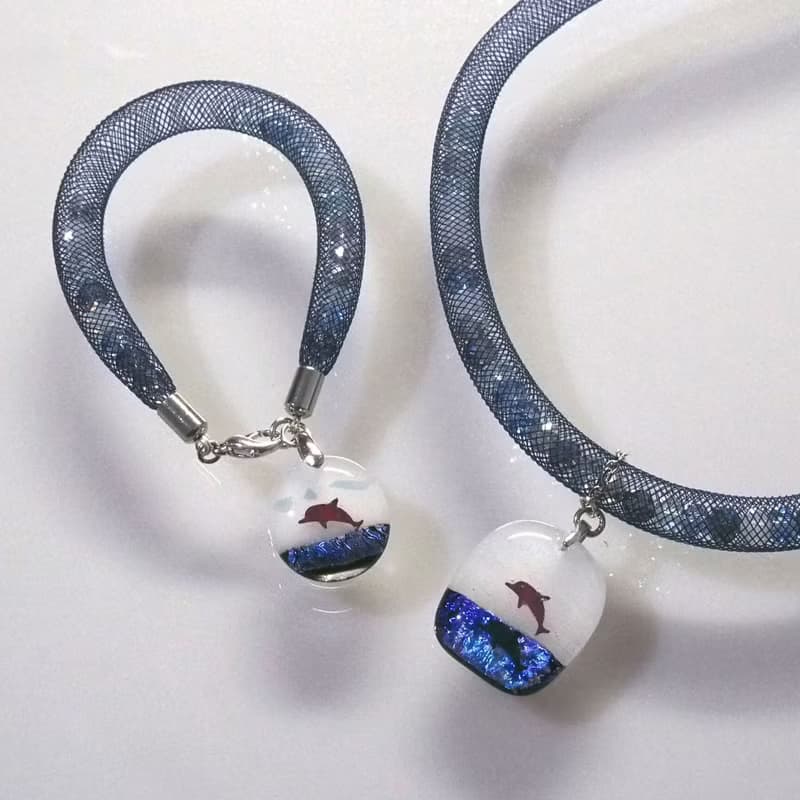 琉光晶鑽項鍊手鍊套組-琉璃墜