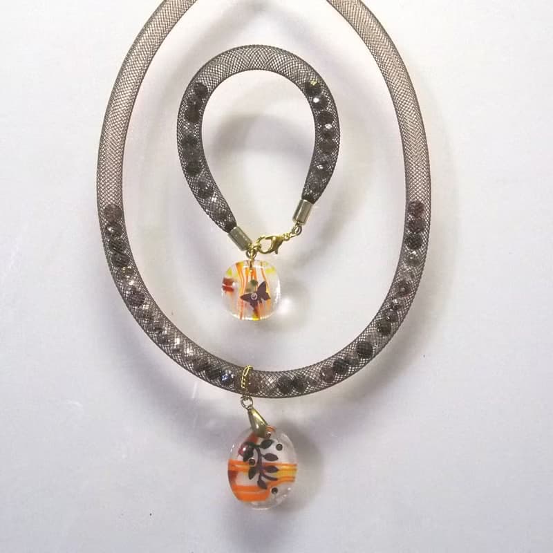 琉光晶鑽項鍊手鍊套組-琉璃墜