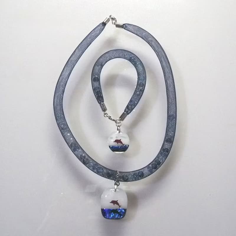 琉光晶鑽項鍊手鍊套組-琉璃墜