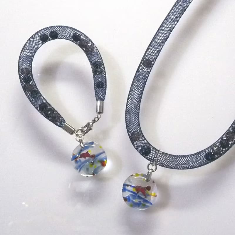 琉光晶鑽項鍊手鍊套組-琉璃墜