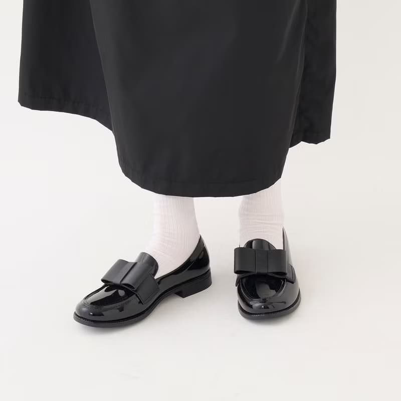 DECO (BLACK)  PVC LOAFER / RAIN SHOES リボンローファー