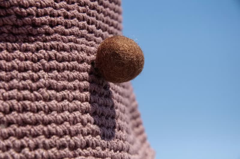 手工編織棉麻帽 編織帽 漁夫帽 遮陽帽 手編草帽 登山帽-拿鐵咖啡