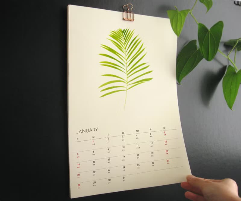 植物的靜默 2025 2026年 月曆 掛曆 給植物愛好者的新年禮物 1