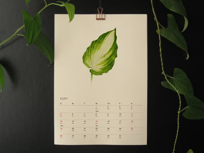 植物的靜默 2025 2026年 月曆 掛曆 給植物愛好者的新年禮物 1