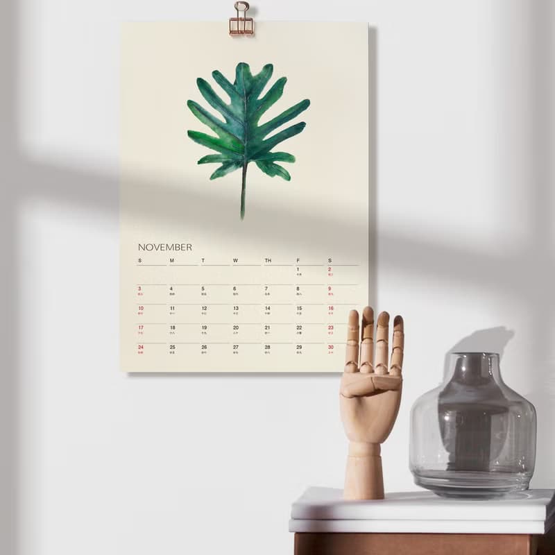 植物的靜默 2025 2026年 月曆 掛曆 給植物愛好者的新年禮物 1