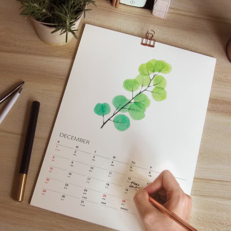植物的靜默 2025 2026年 月曆 掛曆 給植物愛好者的新年禮物 1