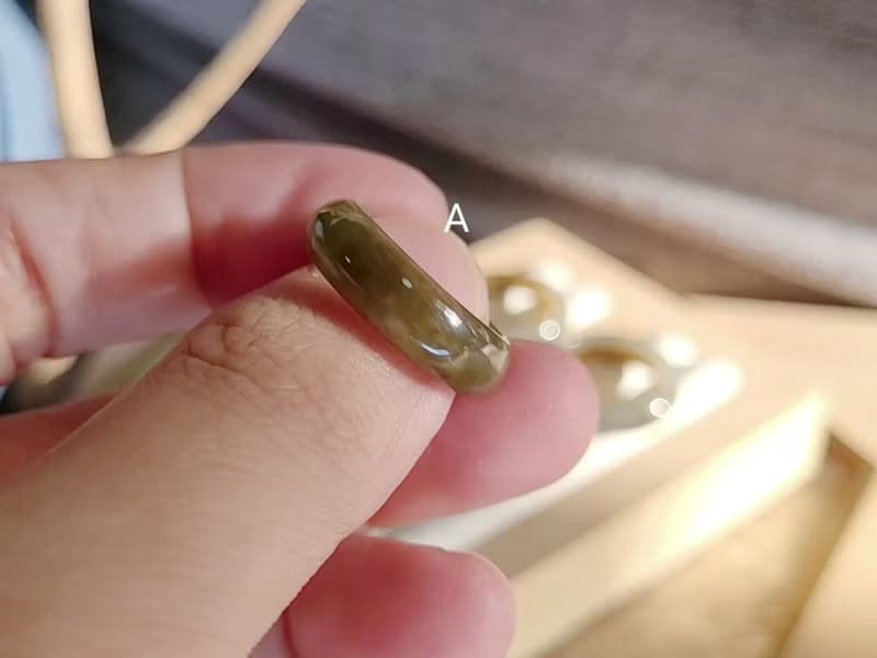 【親翠】天然翡翠 冰紅翡咖啡巧克力色手指鐲7.5號14號13.5號戒圈
