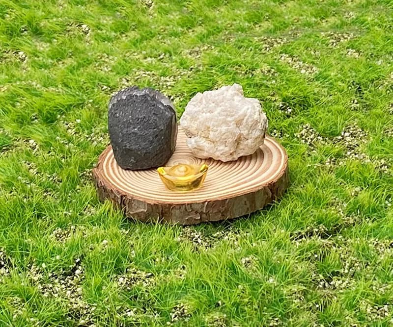 可愛紫晶鎮x可愛白晶洞能量套組 消磁 淨化 招財 辦公室風水 療癒
