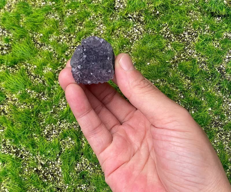可愛紫晶鎮x可愛白晶洞能量套組 消磁 淨化 招財 辦公室風水 療癒