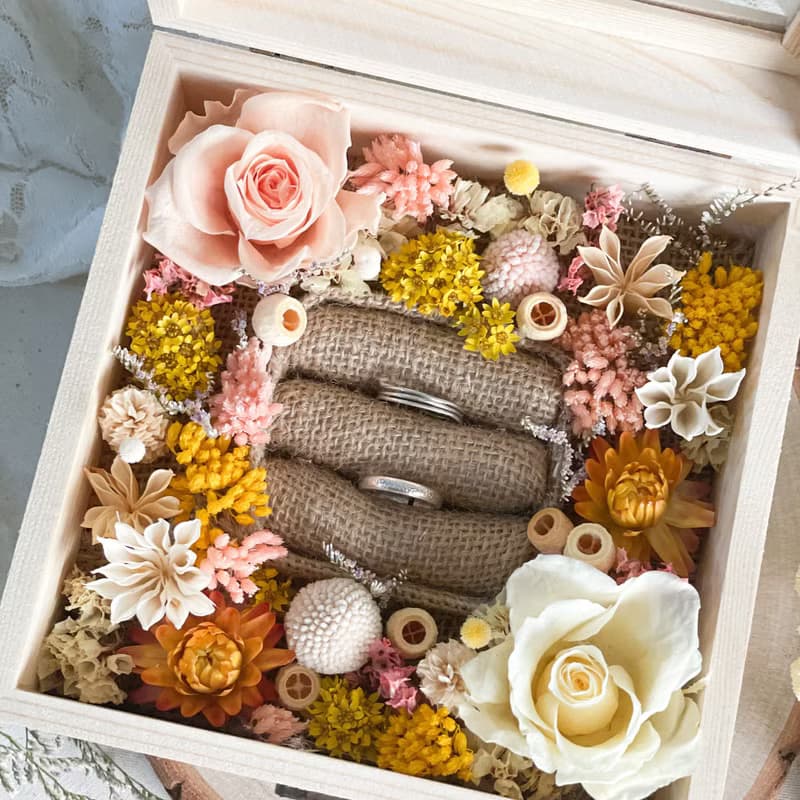 愛的故事 x 不凋乾燥花戒指木盒